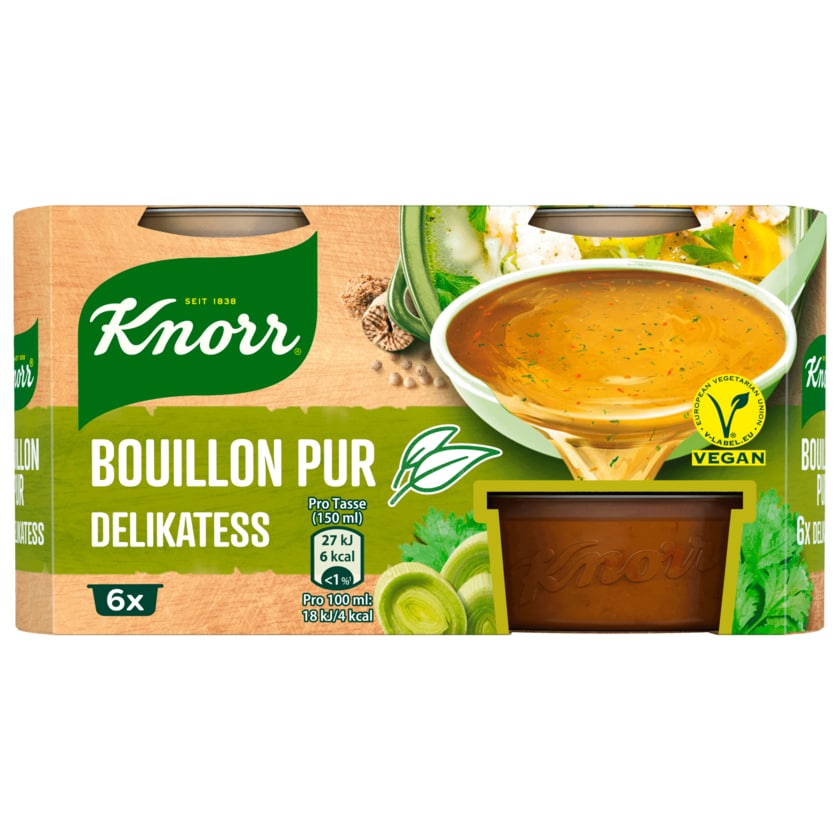 Knorr Bouillon Pur Delikatess Brühe 6 x 500 ml
